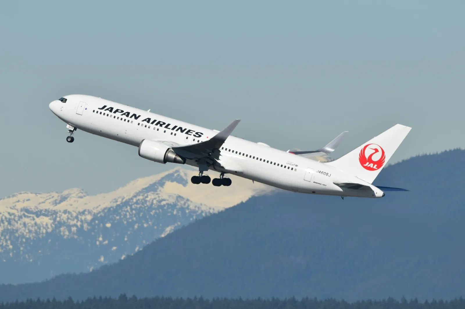 A Japan Airlines aircraft taking off — compare flights to Japan
